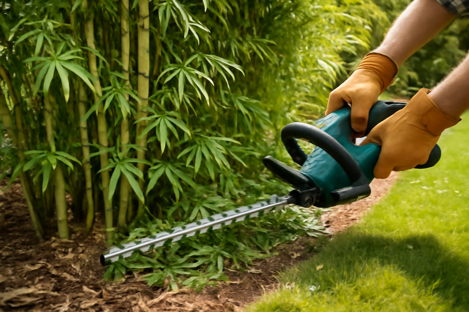The Cordless Hedge Trimmer I Use to Keep Bamboo Borders Under Control