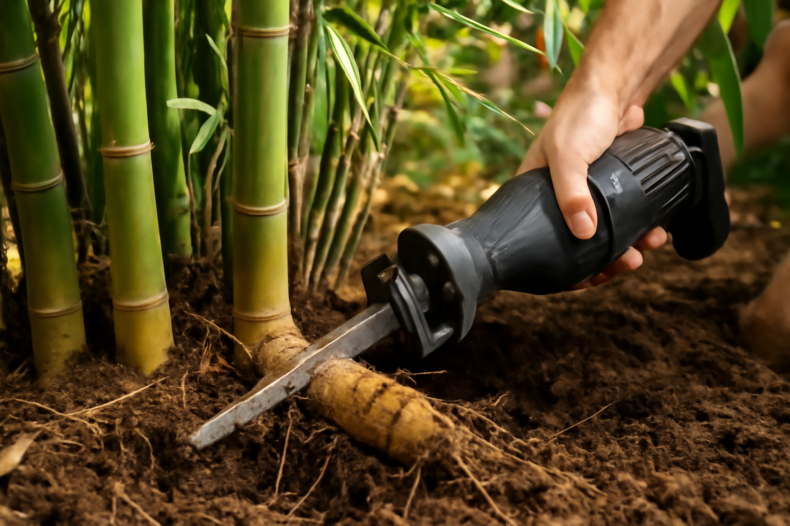 The Electric Reciprocating Saw That Cut Through Bamboo Rhizomes Like Butter